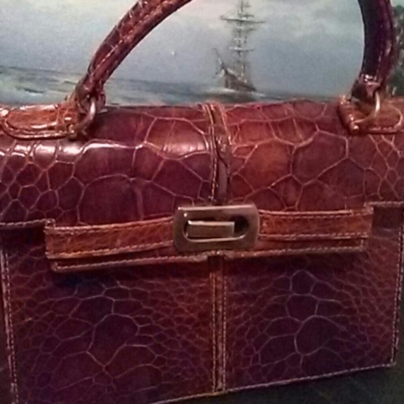 Vintage 1940 crocodile purse - Picture 2 of 6